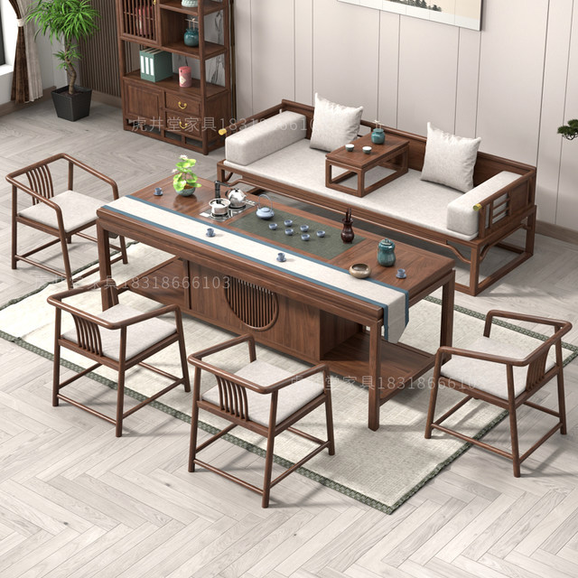 Sholin Tea Table New Chinese tea table and chair combination ash wood Zen solid wood ...