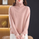 Autumn and winter fashionable middle-aged mother's outfit looks youthful, lapel cashmere sweater for women plus fleece sweater knitted bottoming top