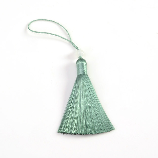 8cm beaded tassels small short fat pendant hanging ear DIY handmade materials ancient style Hanfu pressing fan pendant