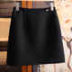 2025 Spring and Autumn New Fat MM High Waist A-line Short Skirt Large Size Fashionable Slim Woolen Strap Lined Hip Skirt Trendy
