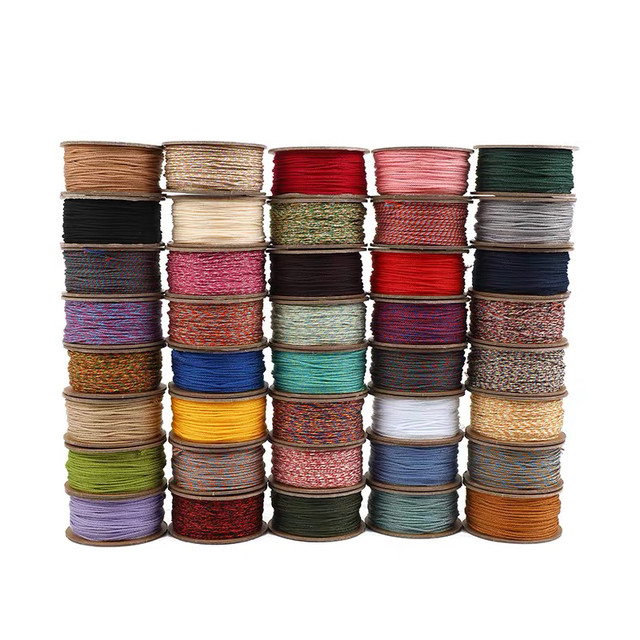 
Tibetan hand-rolled cotton thread Buddha beads and cultural toy bracelets Bodhi Vajra 1.2mm beaded rope colorful tassel braided wear-resistant