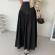 Korean chic summer new retro versatile high waist slim design niche plaid skirt long skirt for women