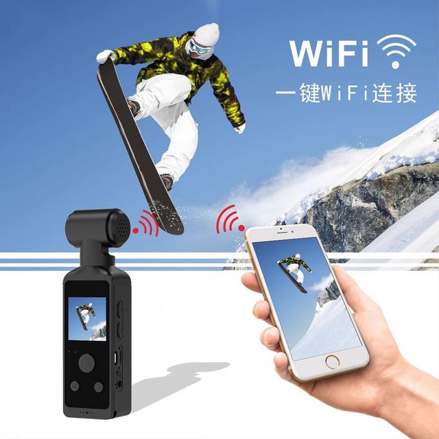 Sports camera second generation 4K HD pocket pan/tilt camera handheld vlog camera outdoor riding anti-shake waterproof