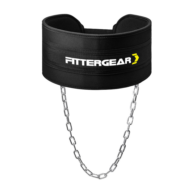 Exercise fitness strength training weight-bearing waist pull-up waist training thick iron chain belt