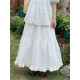 Step into the Milky Way Japanese sweet white fungus design cake skirt elastic waist mid-length A-line skirt summer