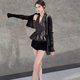 Black polka dot halter neck sleeveless suspender vest for women 2025 new summer sweet and spicy chic Korean high-end top