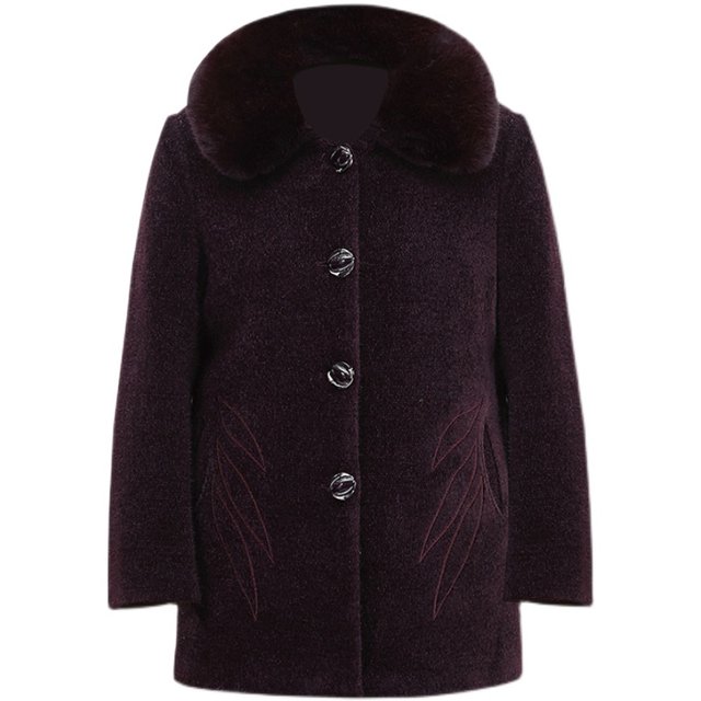 Middle-aged and elderly women's clothing mother plus velvet thick coat autumn and winter grandma winter clothing elderly tops elderly women's clothing