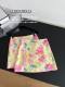 French holiday style satin color printed skirt for women in summer hot girl low waist slim A-line hip short skirt
