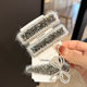 Gray mohair rhinestone hair clip, high-end side bangs, forehead broken hair clip, hair clip, exquisite BB clip
