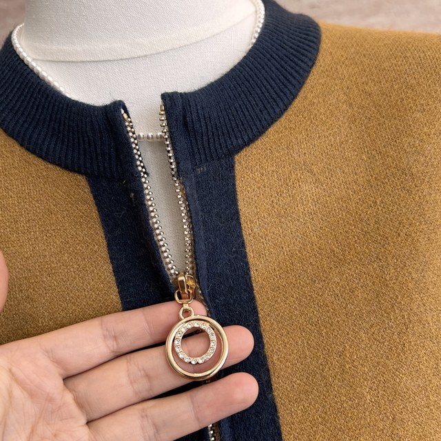 Mother's clothing autumn new sweater long-sleeved zipper fashion top middle-aged and elderly women new Chinese sweater jacket