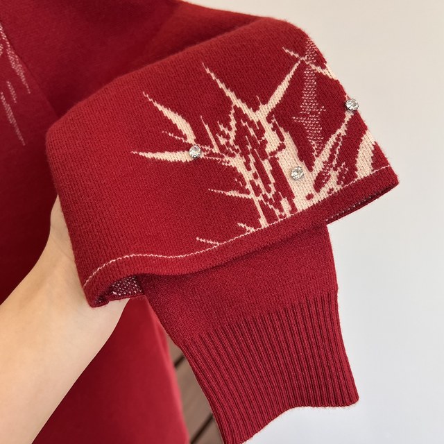 New Chinese style autumn new mother's clothing with inner jacket, two-piece winter temperament national style sweater set for middle-aged and elderly women