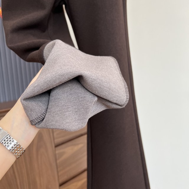 Middle-aged and elderly women's spring and autumn straight trousers new mother's clothing autumn and winter wide-leg versatile casual drooping pants