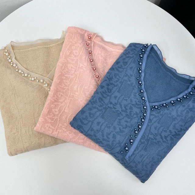 Middle-aged mothers' new autumn clothing, fashionable sweaters, tops, middle-aged and elderly women's clothing, spring and autumn fashionable knitted large size bottoming shirts