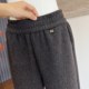 New style of women's casual pants for mothers, high waist, slim and spring and autumn, versatile and fashionable winter style elastic waist, middle-aged and elderly trousers