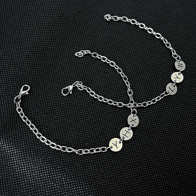 Stainless steel customizable 26 letter bracelet does not fade Times Youth League TFBOYS Song Yaxuan Liu Yaowen peripherals