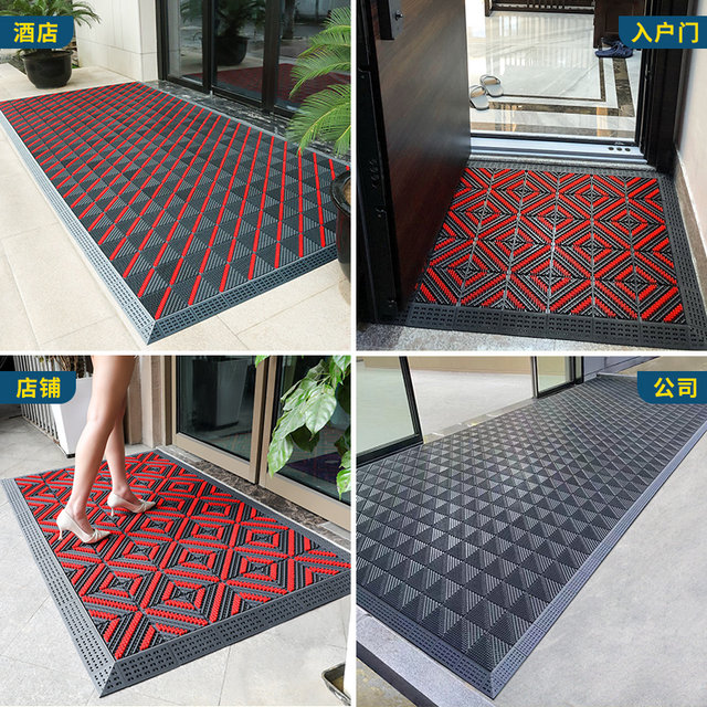 Outdoor non-slip soil entry door mats, front door mats, plastic door mats, outdoor waterproof commercial carpets