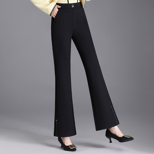 Middle-aged mothers autumn clothes 2025 new women's pants autumn style elastic waist middle-aged and elderly women's spring and autumn trousers