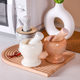 Natural jade garlic pounder stone mortar garlic clay artifact traditional old-fashioned home manual grinding raw stone garlic mortar