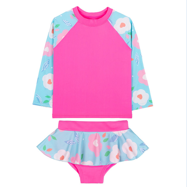 Children's swimsuits, girls, split skirts, little princess, cute triangle swimsuits, Korean girl, student, hot spring bathing