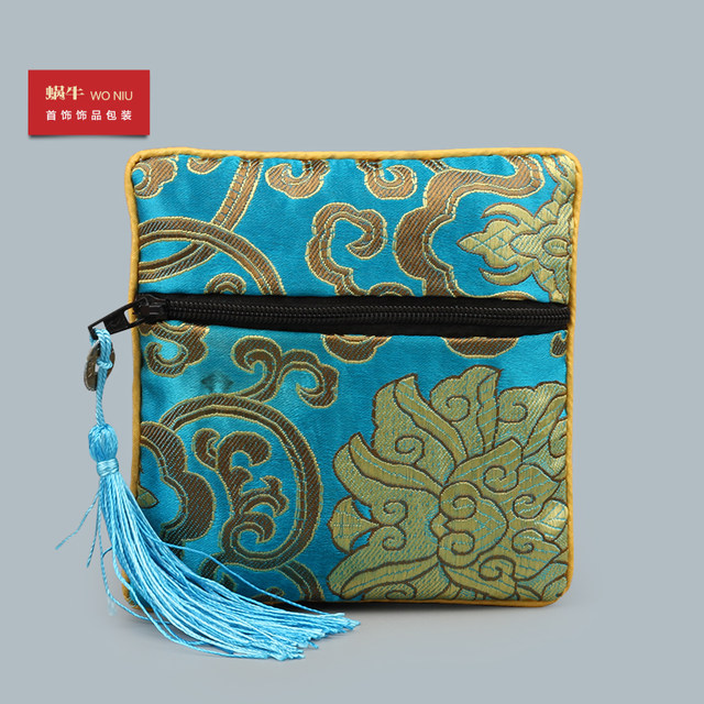 9LLB Zipper Bag Ancient Style Packaging Bag Ring Jewelry Bag Tile Bag Fleece Jewelry Bag Customized Logo