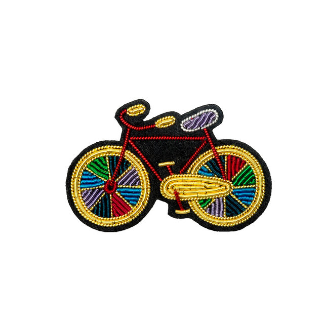 Lingxin made Indian silk hand-embroidered brooch corsage high-end exquisite bicycle pin accessories clothes badge for women