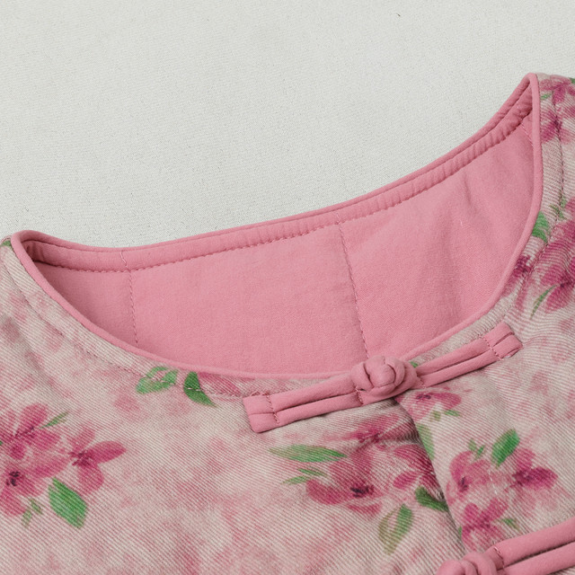 
New Chinese style cotton coat with buckles 2025 winter new style artistic color matching temperament versatile warm cotton coat for women