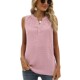 European and American women's clothing Amazon summer new solid color chiffon shirt loose V-neck jacquard sleeveless casual vest shirt