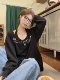 Large size fat MM autumn lazy wind mid -length long V -neck soft glutinous sweater hanging neck vest, two -piece jacket