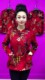Large velvet buttoned flower full moon cheongsam shirt for middle-aged and elderly mothers autumn and winter double pocket stand collar warm bottoming shirt