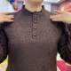 Dark pattern jacquard lace collar plus velvet warm shirt for women autumn and winter new style versatile long-sleeved bottoming shirt