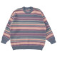MENTMATE 24AW autumn and winter retro cream color stripes round neck sweater men and women casual sweater tops