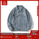 Wukong has a trendy brand retro old washing denim jacket men and women ins street loose couple versatile jacket