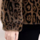 New winter leopard print fashion versatile fur coat stand collar temperament thickened warm and age-reducing fashionable cotton coat