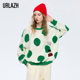 URLAZH Youlan spring new fashion loose and foreign style white casual round neck lazy knitted sweater for women