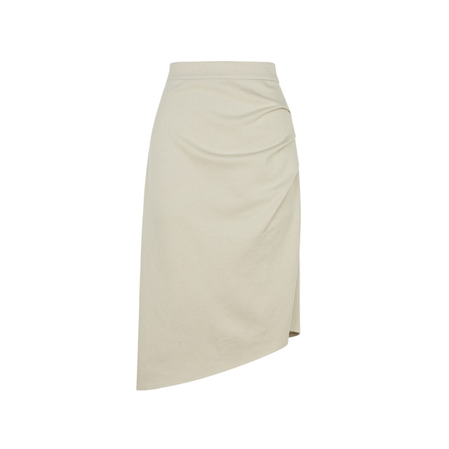 XG Xue Ge Commuting Simple Irregular Skirt Fashion Autumn New Slit Design High Waist Mid-Long Skirt Women's Clothing
