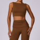 Yoga beauty vest high-intensity shock-proof quick-drying fitness clothing running tight sports underwear one-shoulder bra sexy