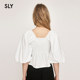 SLY Spring French elegant one-length sweet puff sleeve shirt for women 030HSR30-2450