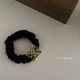 Middle -aged small practical ~ black gold set rings headwear high bombs tie the hair decoration back brain plate head head head head rope South Korea