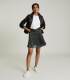 REISS skirt pleated skirt black leopard print short skirt tie waist typified British commuting versatile look slim