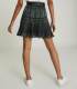REISS skirt pleated skirt black leopard print short skirt tie waist typified British commuting versatile look slim