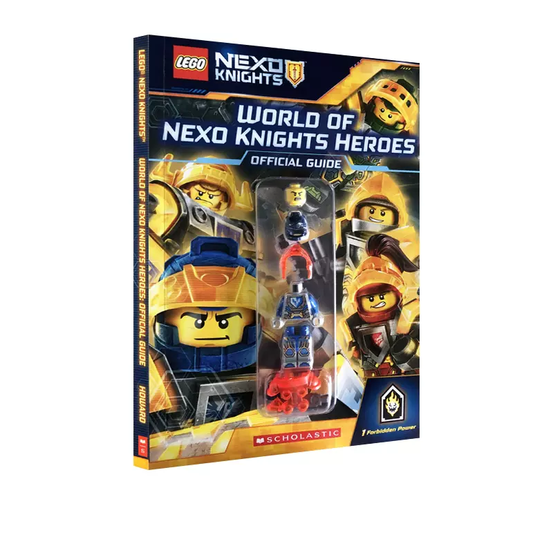 英文原版world Of Nexo Knights Heroes With Minifigure 乐高未来骑士团电影小说指南附人偶青少年推荐阅读