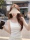 Zhao Lusi's same white camisole inner wear for women in autumn with breast pads and one-piece beautiful back bottoming top for summer outer wear