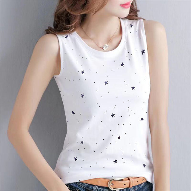 Sleeveless camisole women's summer outer wear 2025 new all-cotton loose slimming large size ethnic style white top