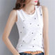 Sleeveless camisole women's summer outer wear 2025 new all-cotton loose slimming large size ethnic style white top