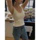 Korean Chic daily basic single wear inner wear recommended three-color vest with chest pad