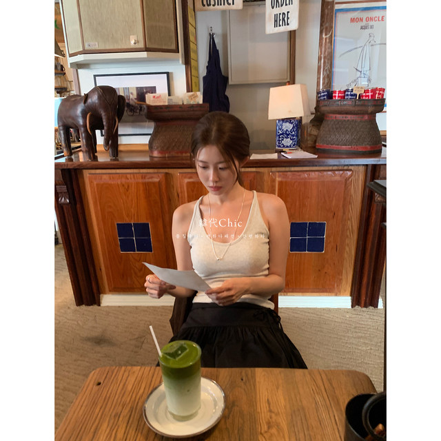 Korean Chic daily basic single wear inner wear recommended three-color vest with chest pad