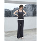 SerioLudere egg boy is very lazy, soft and versatile base vest loose wide-leg casual pants wool suit for women