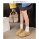 Nonglirenjia large size women's shoes 41-42 size single shoes 25 autumn new flat bottom soft surface retro casual 40 wide fat feet