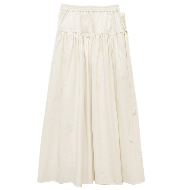Deer and Bird [Sea Cabin]'Melo Red Wine' Two-color Lace-up A-line Large Umbrella Skirt Skirt 6539
