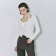 UR domestic purchasing agency 2024 autumn women's fashion fake two-piece halter neck slim soft waxy sweater UYV940022